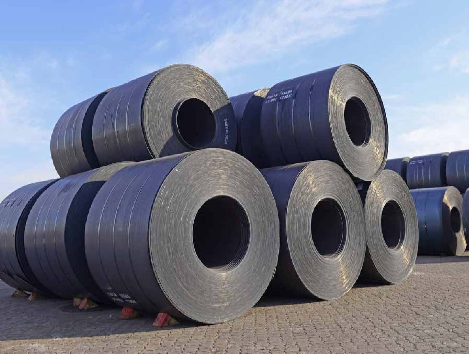 Cold-rolled steel coils ready for supply