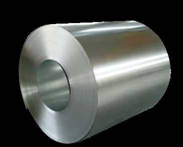 Shiny galvanized steel coil